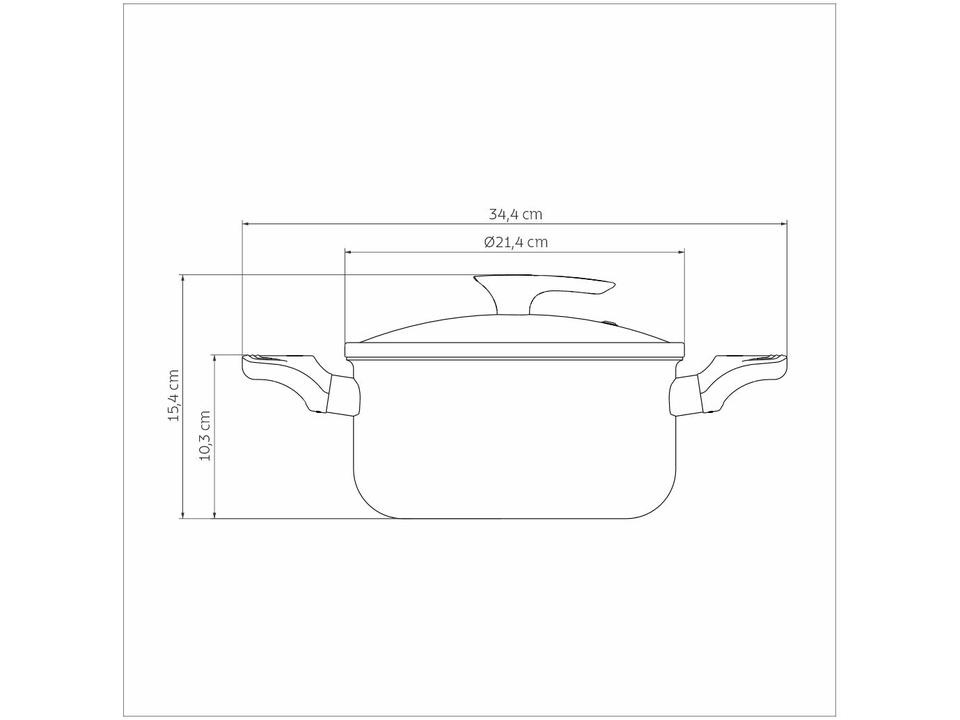 Caçarola Tramontina Antiaderente de Alumínio 20cm 2,9L Amêndoa Milazzo - 7