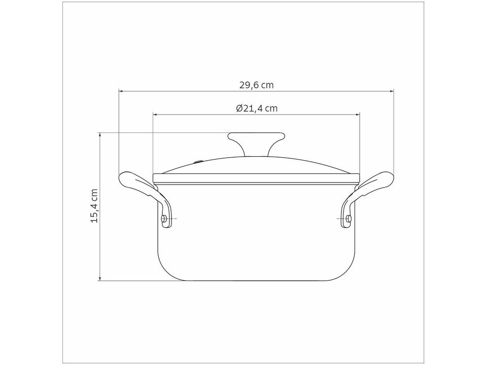Caçarola Tramontina de Alumínio 20cm 2,9L Azul MediterrâneoTunis - 2