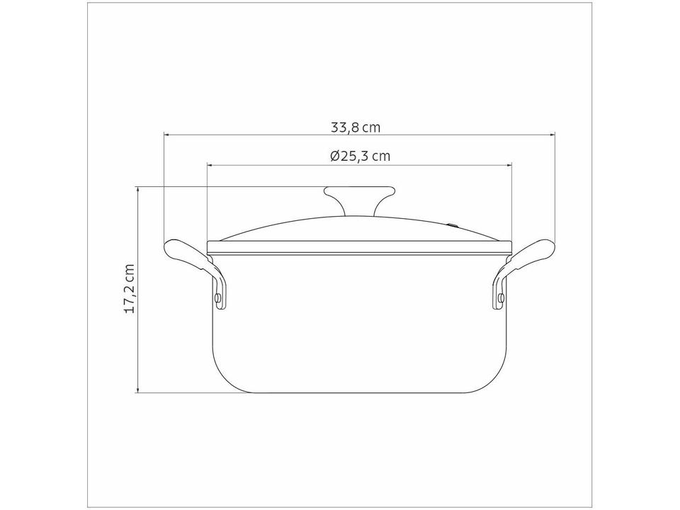 Caçarola Tramontina de Alumínio 24cm 4,8L Rosa Trufado Tunis - 1