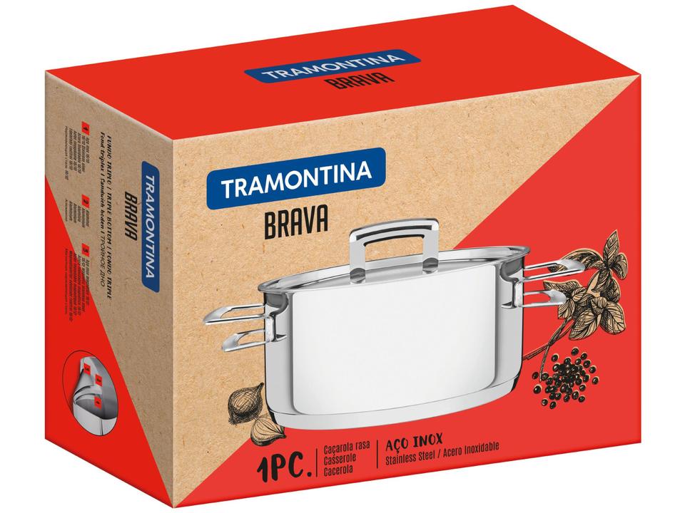 Caçarola Tramontina Fundo Triplo com Tampa 2,9L 20cm Brava - 6