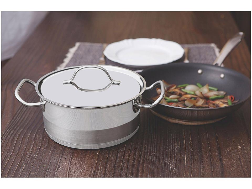 Caçarola Tramontina Inox 1,4L 16cm com Tampa - 1