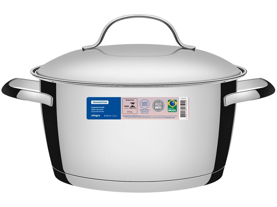 Caçarola Tramontina Inox 18cm 2,2L Allegra - 4
