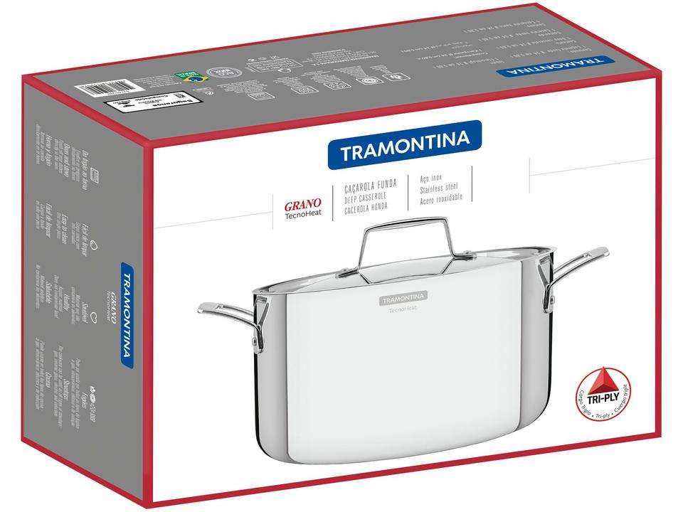 Caçarola Tramontina Inox 24cm 5,8L Grano - 5