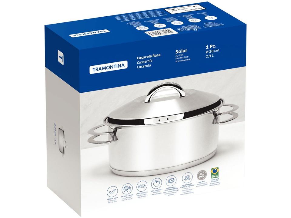 Caçarola Tramontina Inox com Tampa Solar 62503200 - 19