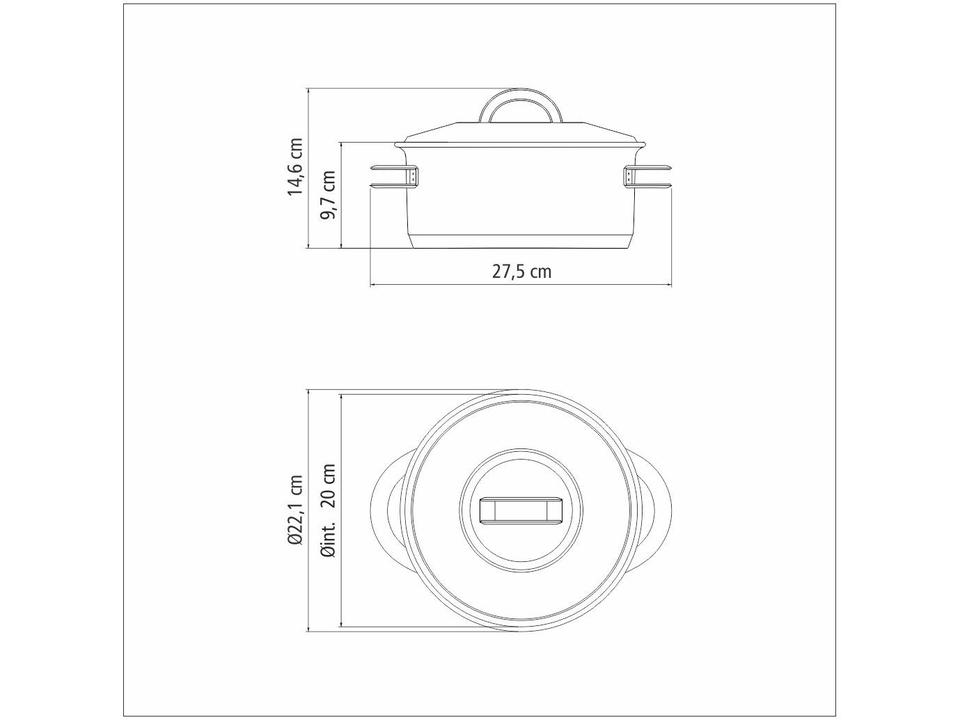 Caçarola Tramontina Inox com Tampa Solar 62503200 - 18