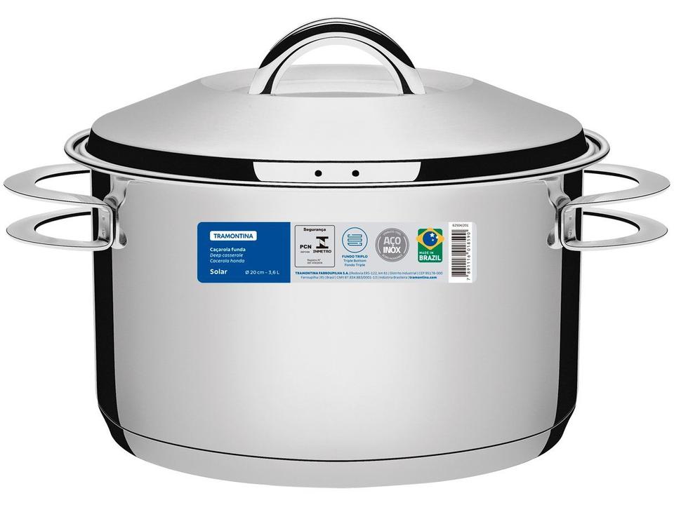 Caçarola Tramontina Inox Funda 20cm 3,6L Inox Solar - 5