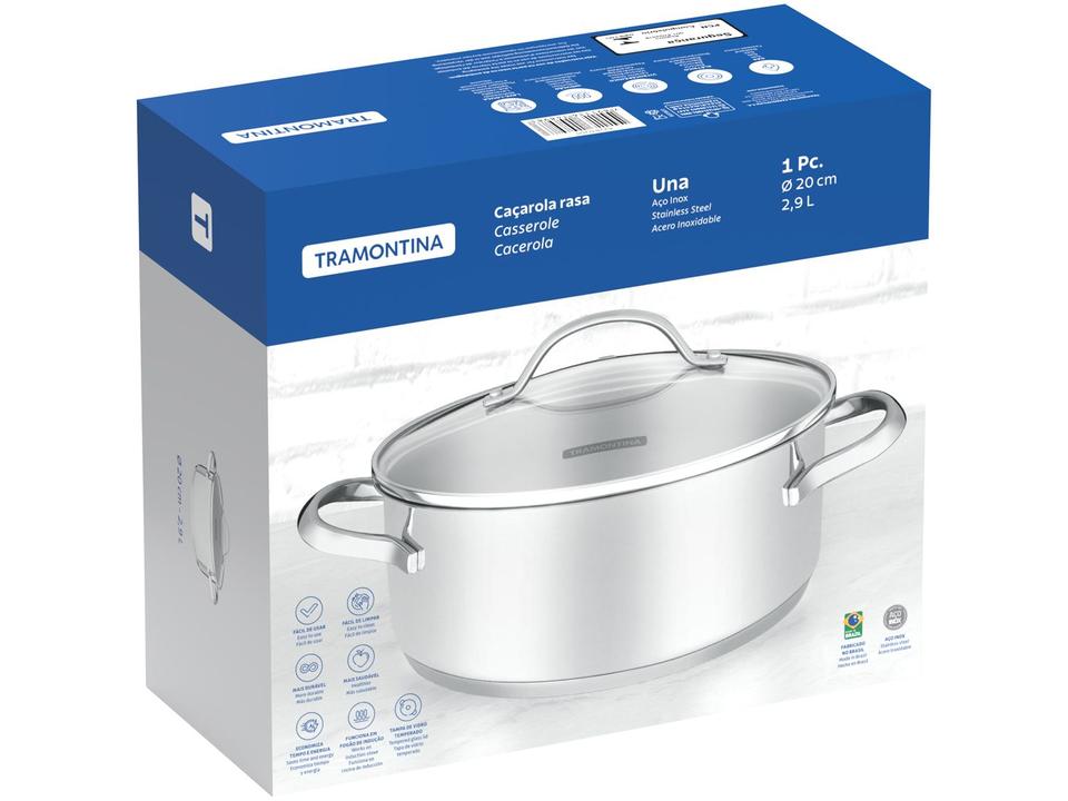 Caçarola Tramontina Inox Fundo Triplo 20cm 2,9L Una - 4