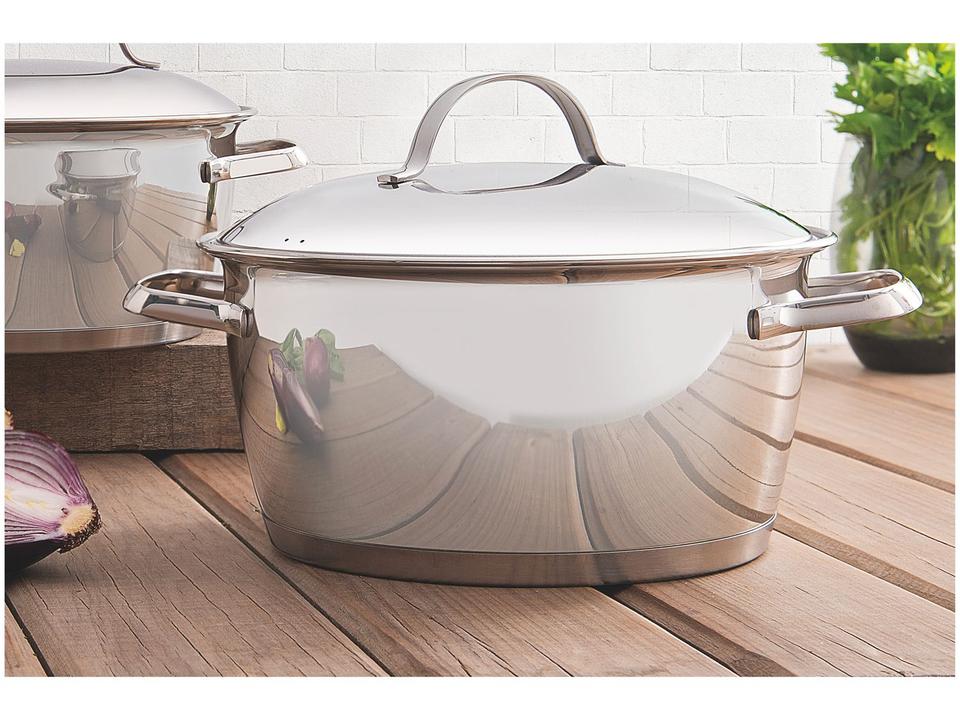 Caçarola Tramontina Inox Fundo Triplo 20cm 3,1L Allegra 62654201 - 3