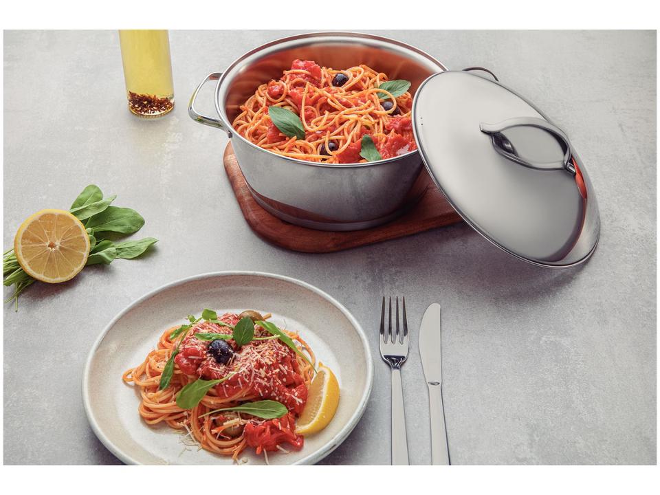 Caçarola Tramontina Inox Fundo Triplo 20cm 3,1L Allegra 62654201 - 1