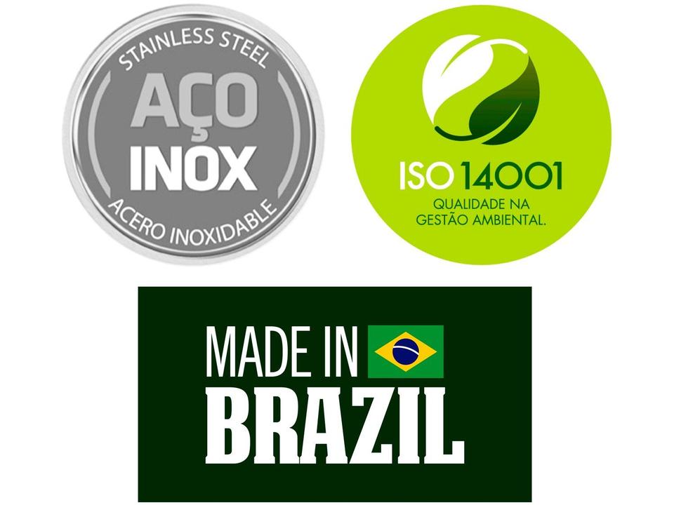 Caçarola Tramontina Inox Fundo Triplo 24cm 6,08L Professional - 3