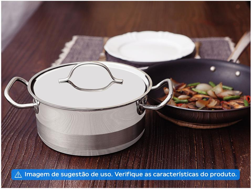 Caçarola Tramontina Inox Fundo Triplo 24cm 6,1L Professional - 1