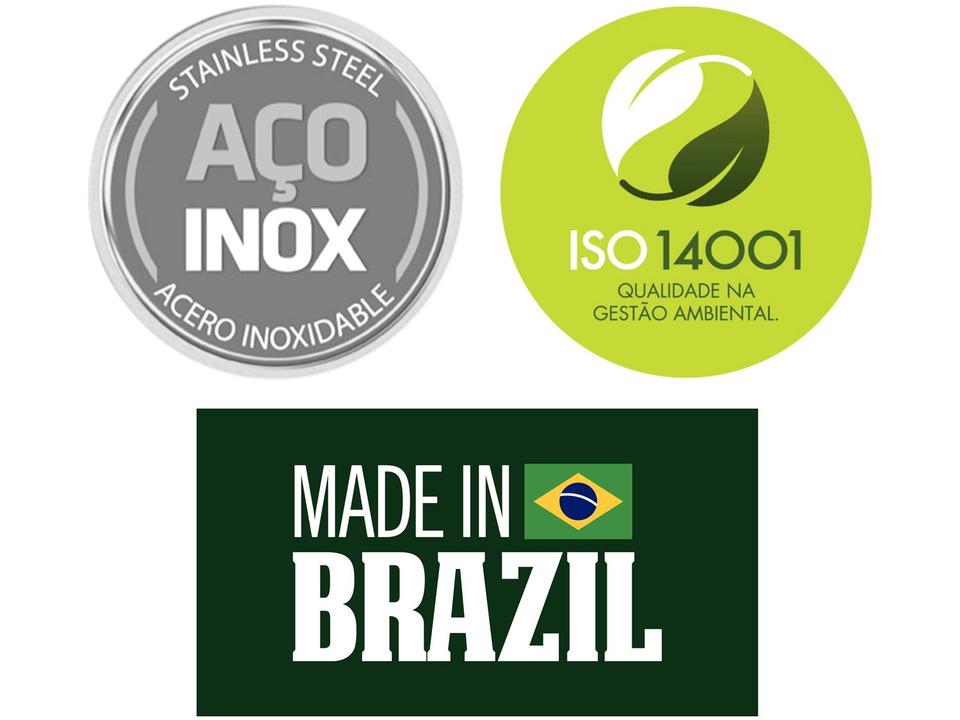 Caçarola Tramontina Inox Fundo Triplo 28cm 8,46L Professional - 3