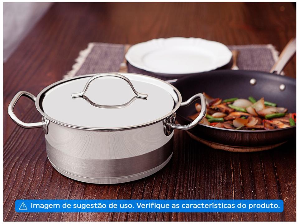 Caçarola Tramontina Inox Fundo Triplo 28cm 8,4L Professional - 1