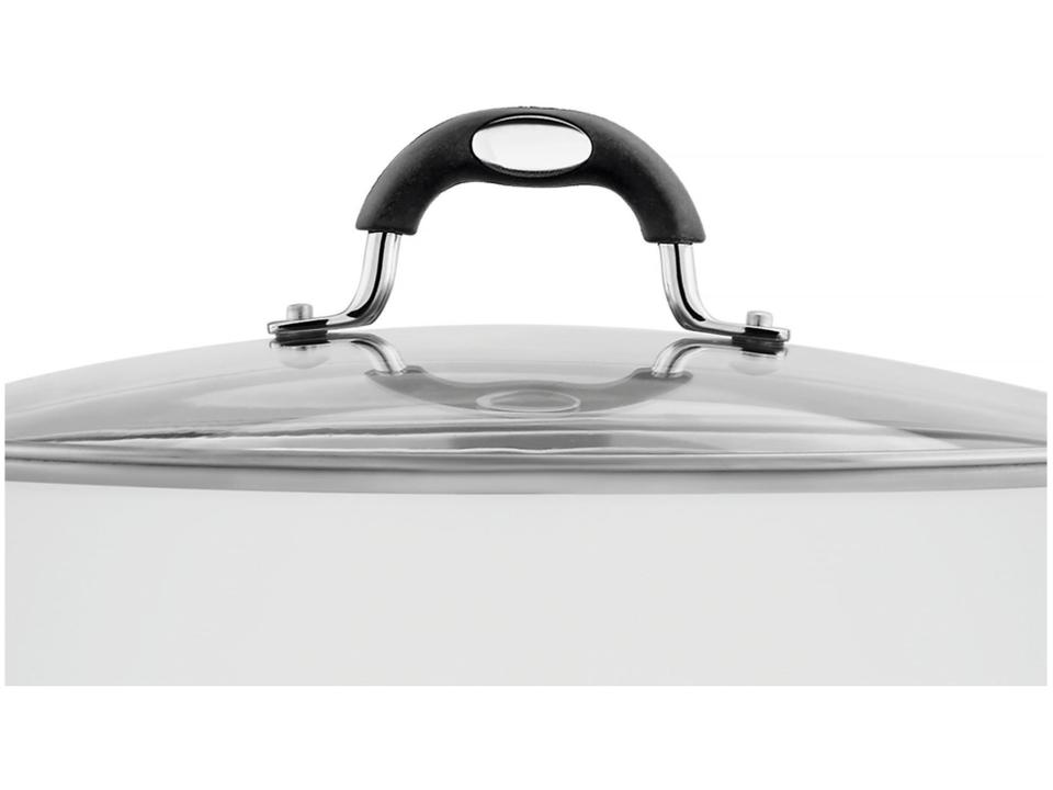 Caçarola Tramontina Inox Fundo Triplo com Tampa 8,9L 30cm Solar Silicone - 1