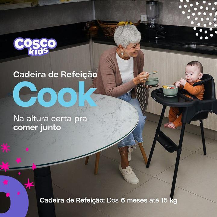 Cadeira de Alimentação 2 em 1 Cosco Kids Cook 2 Posições de Altura 0 a 15kg - 1
