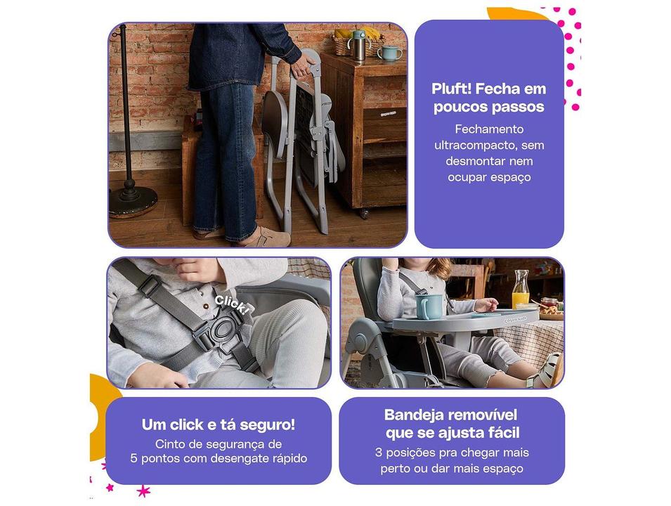 Cadeira de Alimentação Cosco Kids Belly 7 Posições de Altura 0 a 15kg - 3