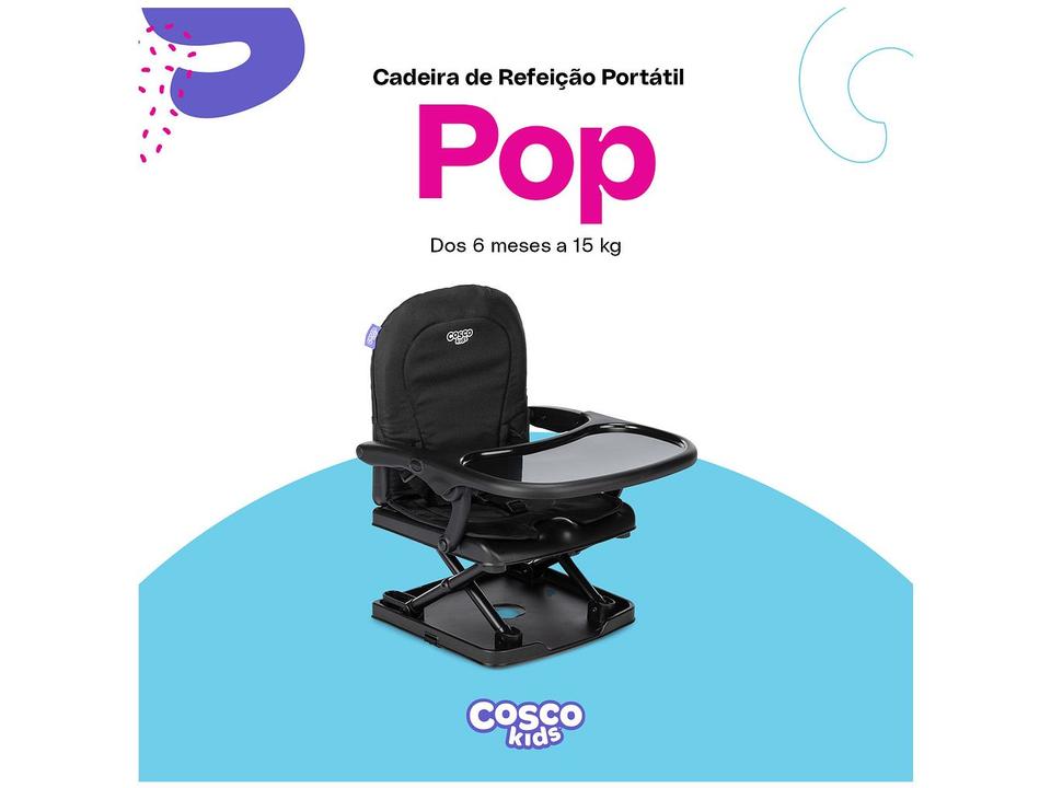 Cadeira de Alimentação Portátil Cosco Kids Pop 3 Níveis de Altura até 15kg - 1