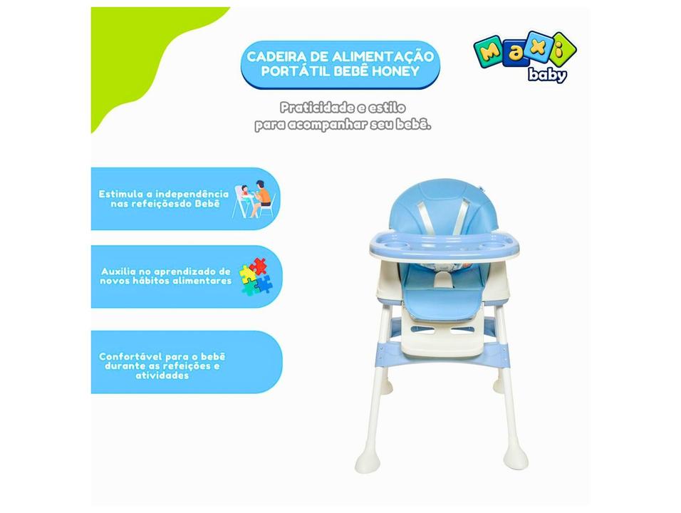 Cadeira de Alimentação Portátil Maxi Baby Honey 4 Níveis de Altura até 23kg - 2