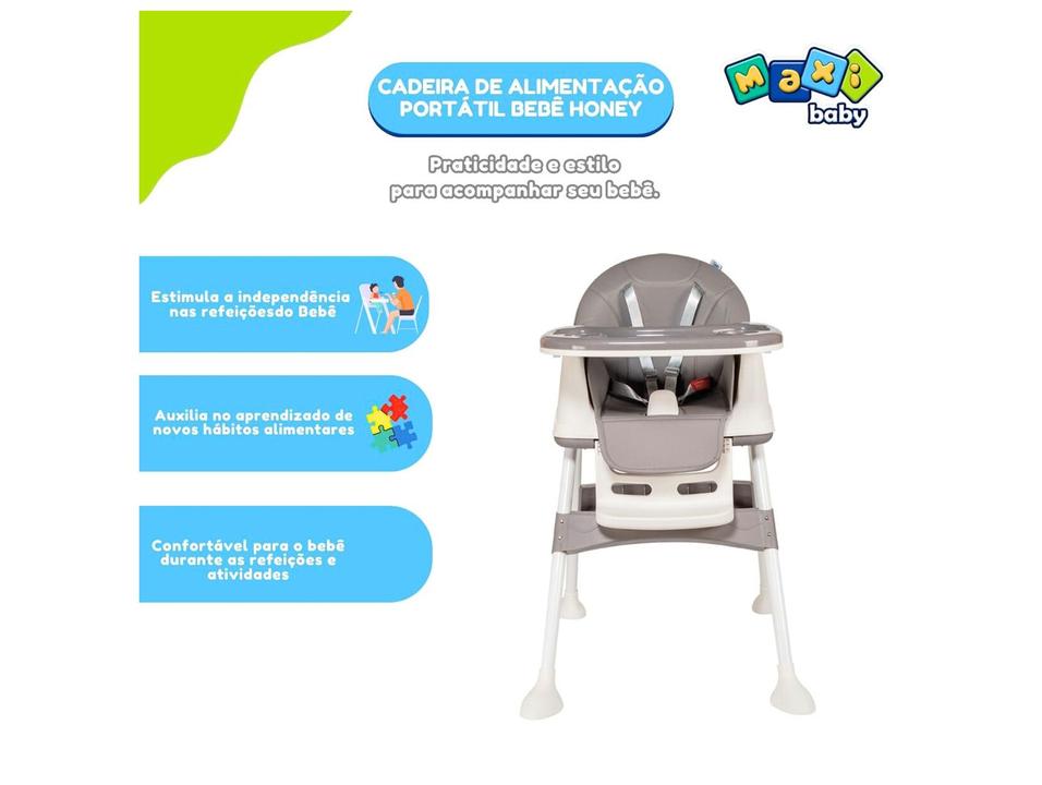 Cadeira de Alimentação Portátil Maxi Baby Honey 4 Níveis de Altura até 23kg - 2