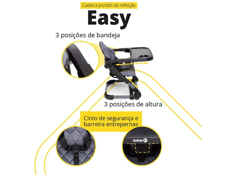 Cadeira de Alimentação Portátil Safety 1st Easy 3 Níveis de Altura até 20kg - 2