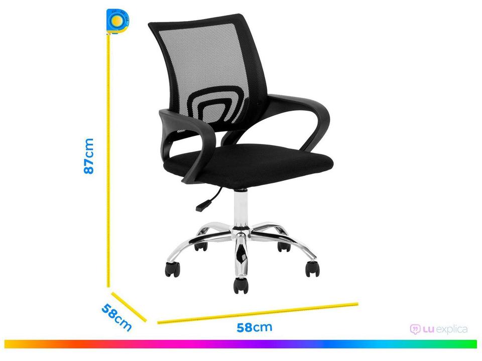 Cadeira de Escritório Diretor Giratória Preta DIR-002B Otello - 9