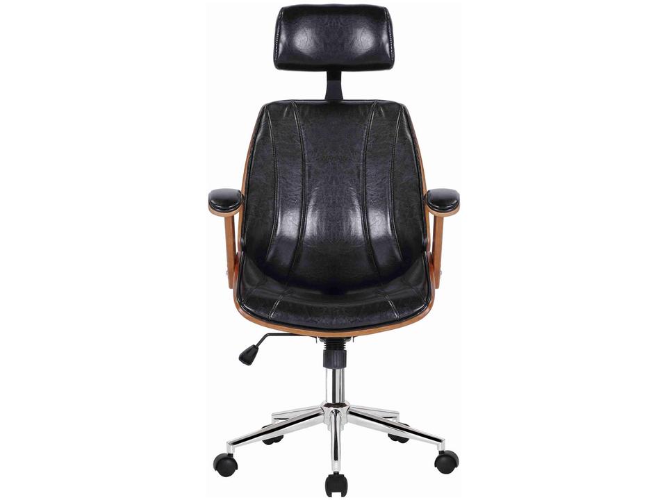 Cadeira de Escritório Presidente Giratória Preta DSG-001 Otello - 1