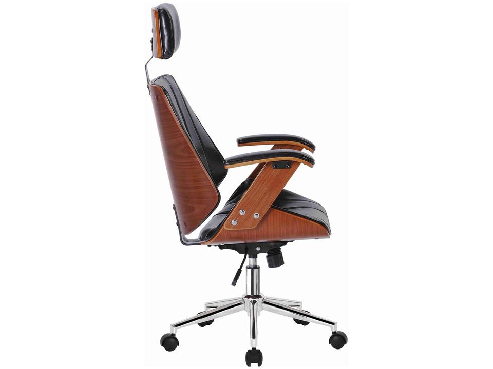 Cadeira de Escritório Presidente Giratória Preta DSG-001 Otello - 2