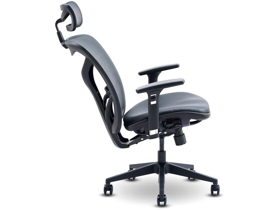 Cadeira de Escritório Presidente Giratória Preto - 4