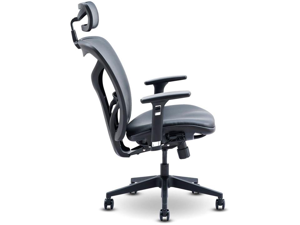 Cadeira de Escritório Presidente Giratória Preto - 5