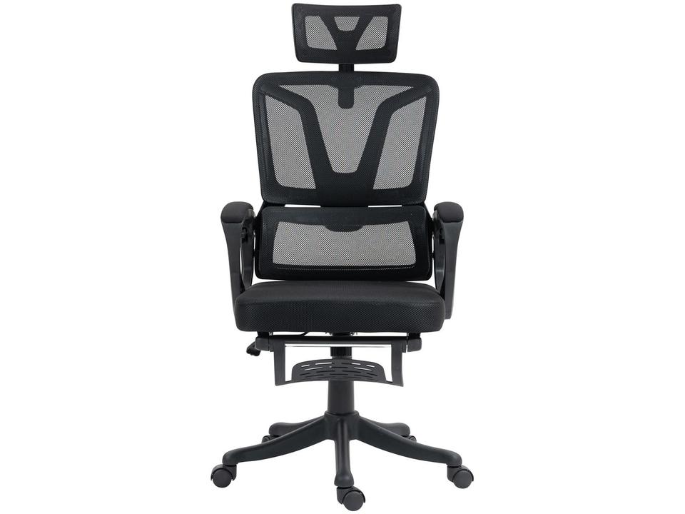 Cadeira de Escritório Presidente Giratória Reclinável Preto PRE-005 Otello - 1