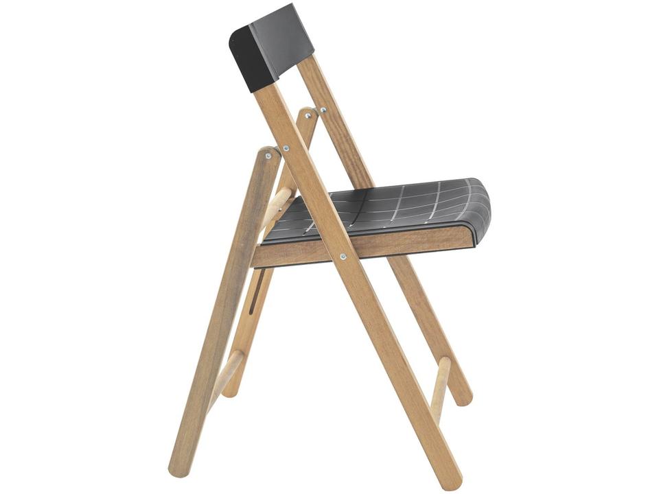 Cadeira de Madeira Mista e Polipropileno Pé Palito Dobrável Potenza Itaúba - 3