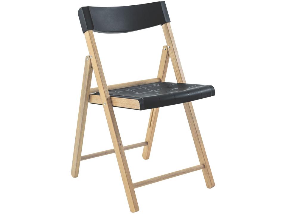 Cadeira de Madeira Mista e Polipropileno Pé Palito Dobrável Potenza Itaúba - 2