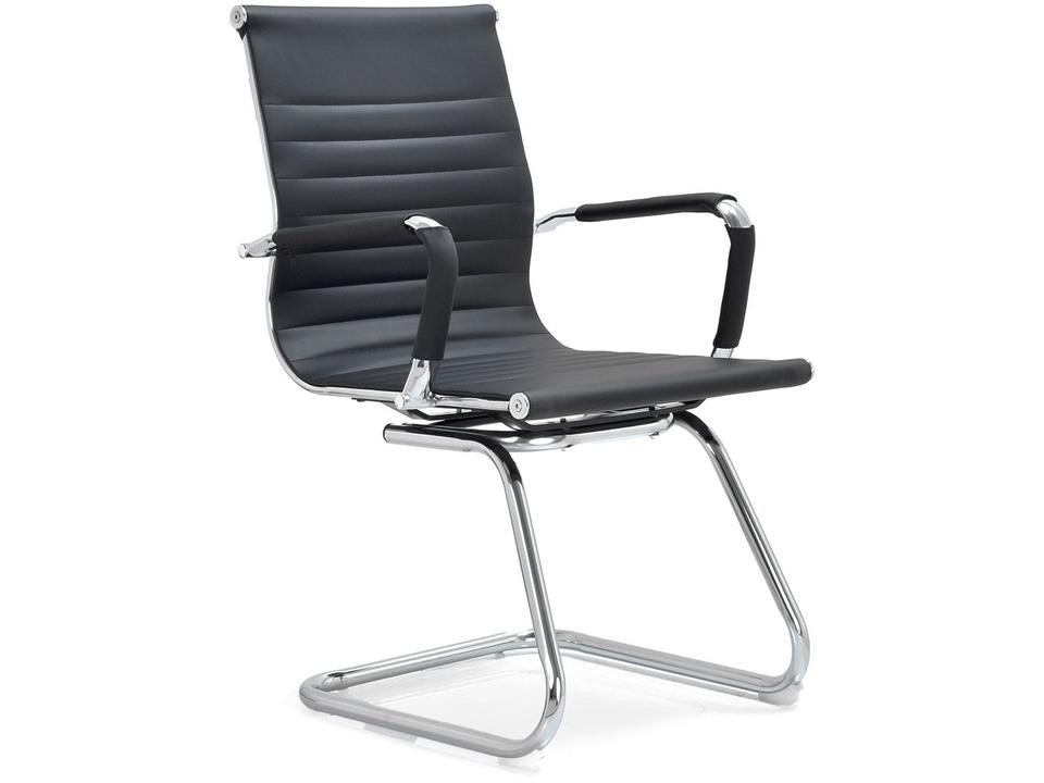 Cadeira Escritório Interlocutor Esteirinha Fixa Preta EST-FX1 Otello - 1