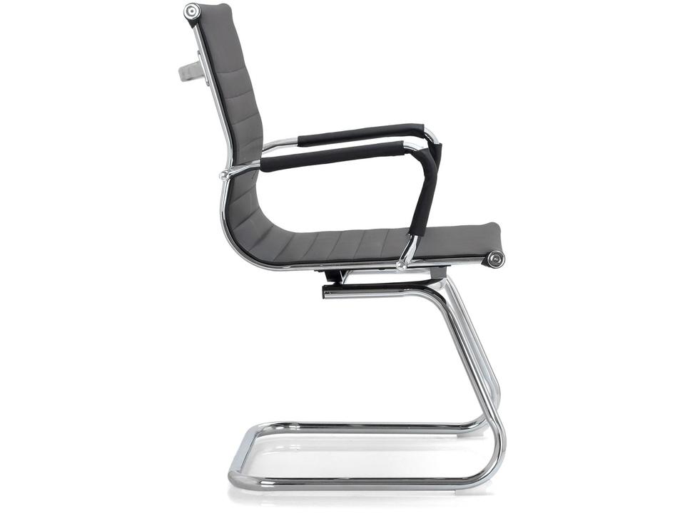 Cadeira Escritório Interlocutor Esteirinha Fixa Preta EST-FX1 Otello - 2