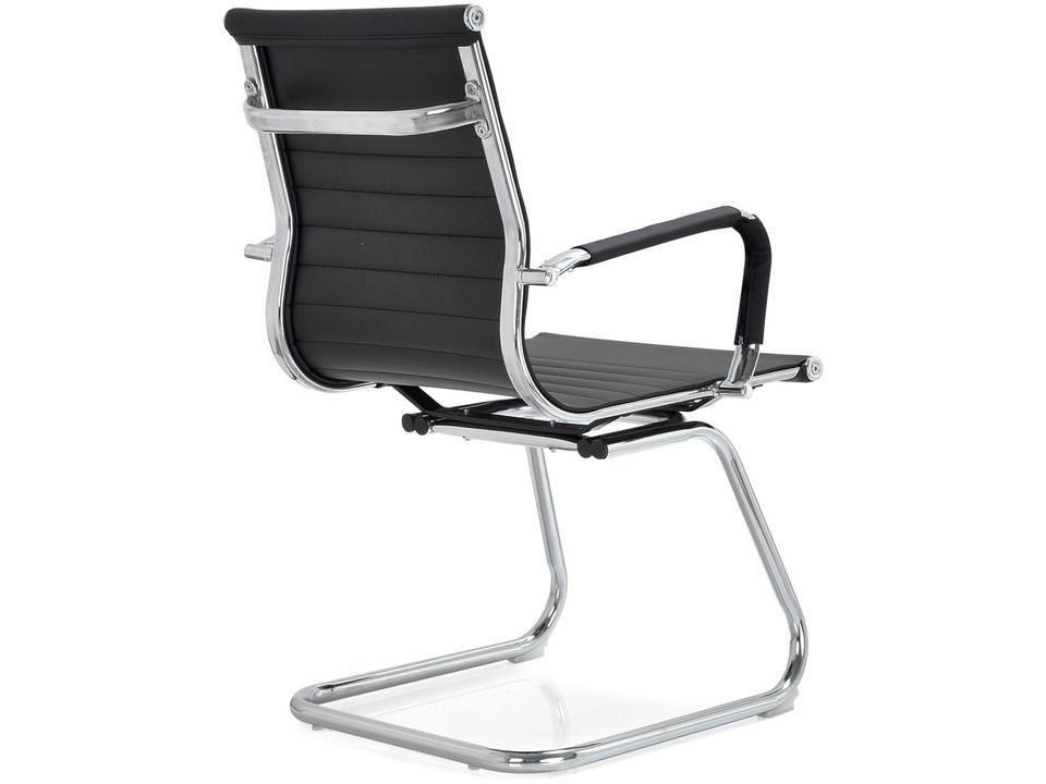 Cadeira Escritório Interlocutor Esteirinha Fixa Preta EST-FX1 Otello - 3