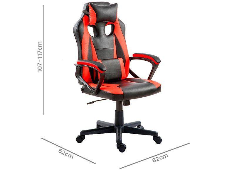 Cadeira Gamer Preta e Vermelha 100 - 5