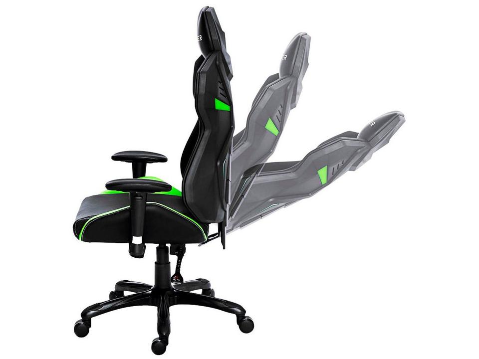 Cadeira Gamer XT Racer Reclinável Preta e Verde - 6