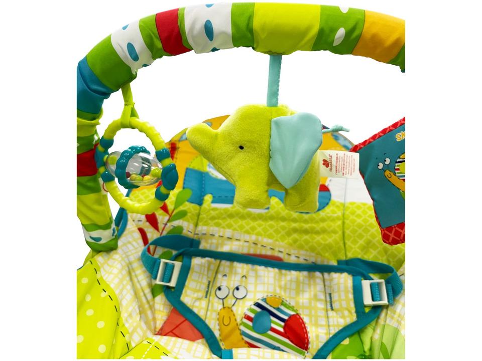 Cadeirinha de Descanso Mastela Reclinável Vibratória com Móbile Rocker Elefante até 18kg - 5