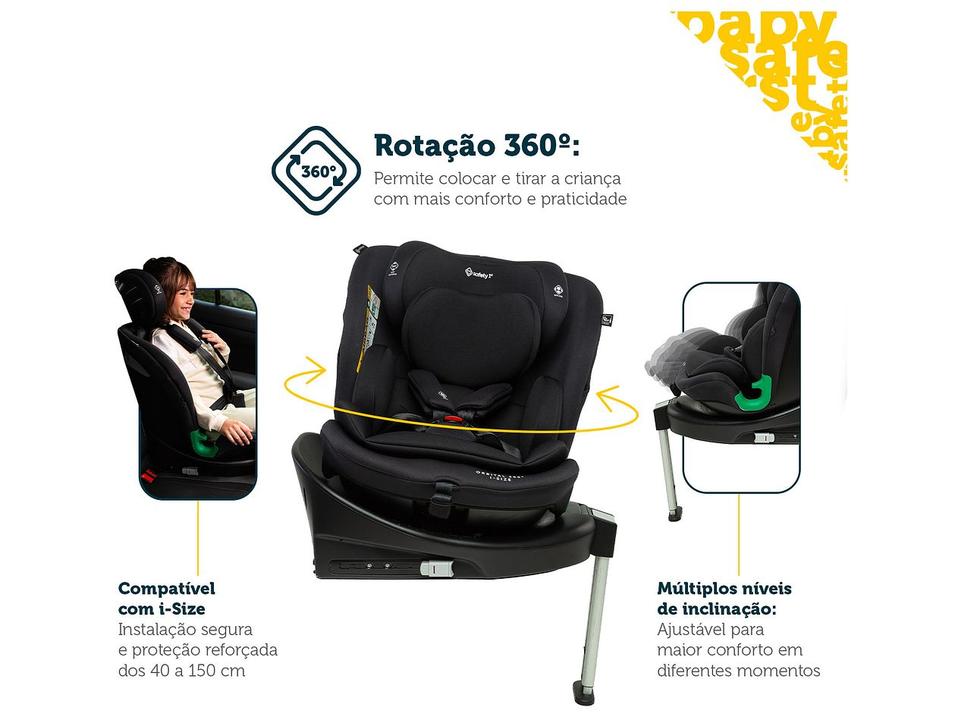 Cadeirinha para Auto com Isofix Safety 1st Orbital 360 i-Size 0 a 13kg Múltiplas Posições - 4