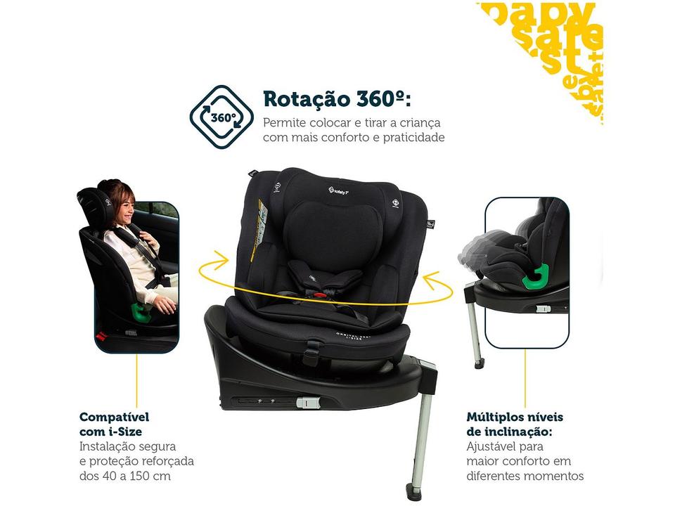 Cadeirinha para Auto com Isofix Safety 1st Orbital 360 i-Size 0 a 36kg Múltiplas Posições - 4