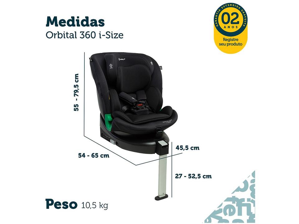 Cadeirinha para Auto com Isofix Safety 1st Orbital 360 i-Size 0 a 36kg Múltiplas Posições - 5