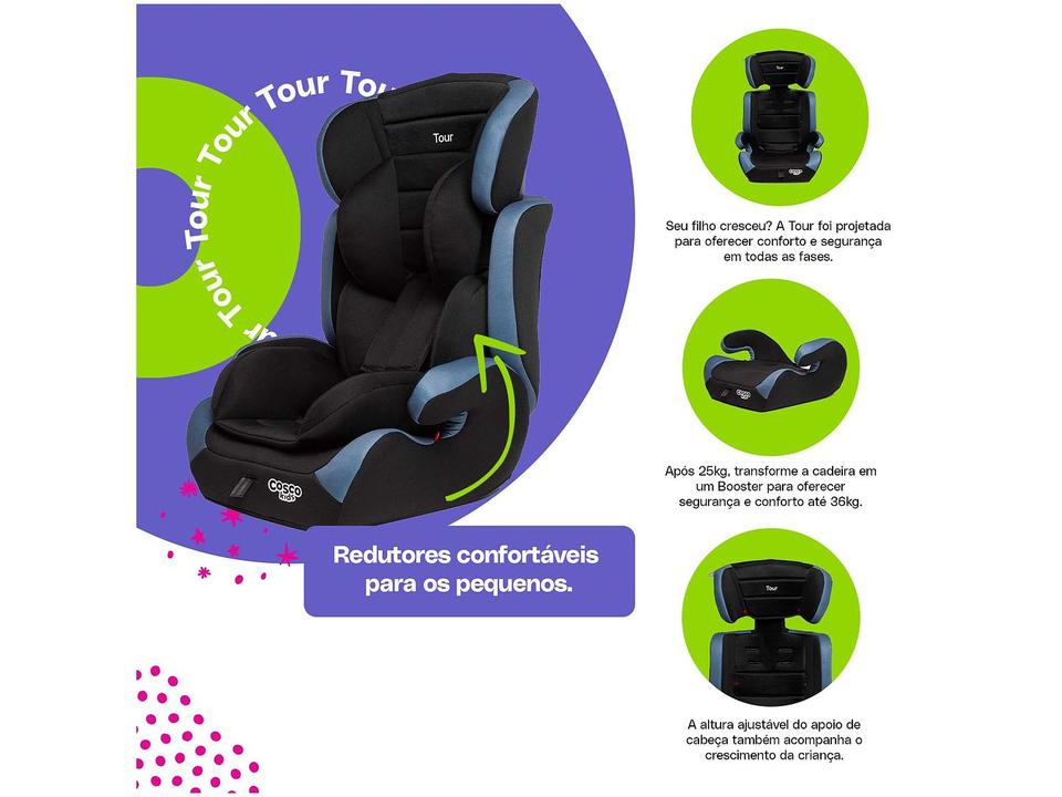 Cadeirinha para Auto Cosco Kids Tour 9 a 36kg - 2