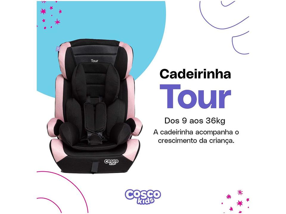 Cadeirinha para Auto Cosco Kids Tour 9 a 36kg - 1