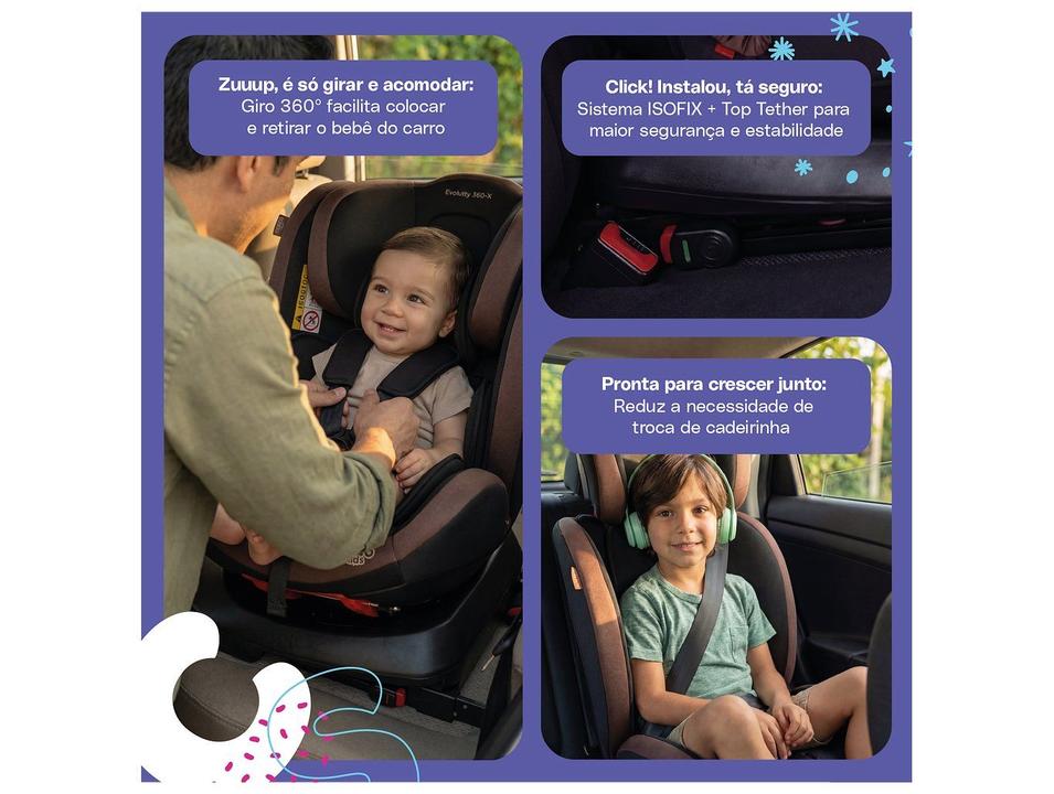 Cadeirinha para Auto Reclinável com Isofix Cosco Kids Evolutty 360-X 0 a 36kg 4 Posições - 2