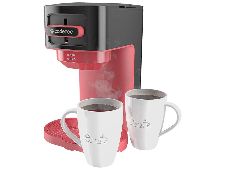 Cafeteira Cadence Single Up 2 Cafés Preta e Vermelha CAF230 - 5