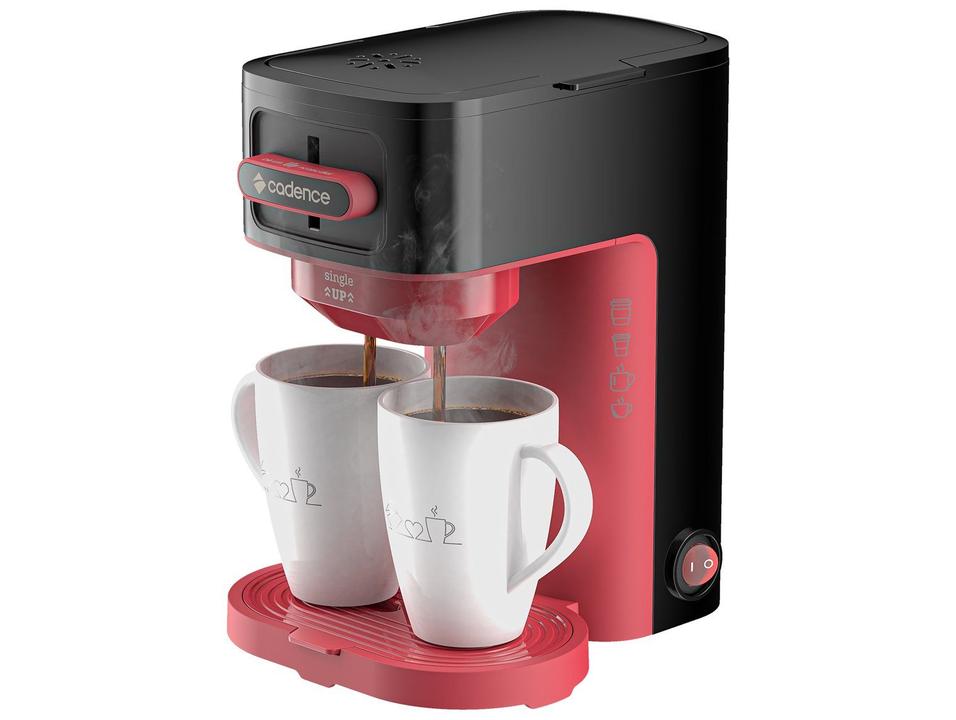 Cafeteira Cadence Single Up 2 Cafés Preta e Vermelha CAF230 - 2
