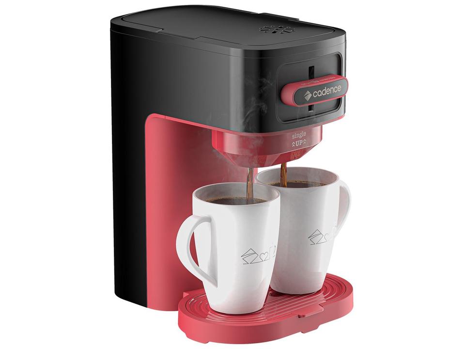 Cafeteira Cadence Single Up 2 Cafés Preta e Vermelha CAF230 - 4