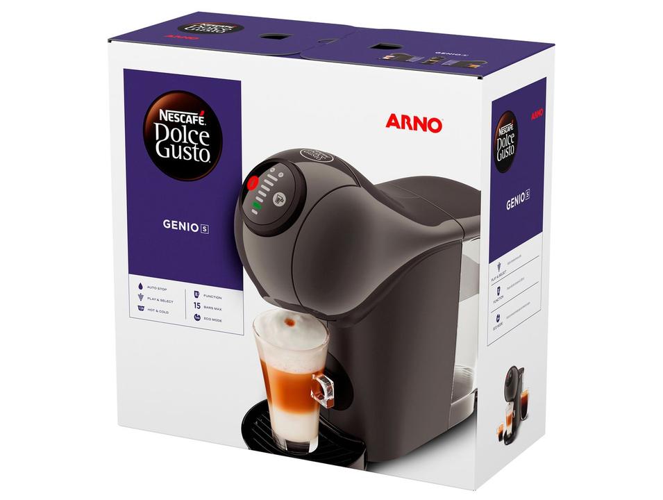Cafeteira Elétrica Arno Nescafé Dolce Gusto Genio S Basic DGS5 Grafite 1510002356 - 7