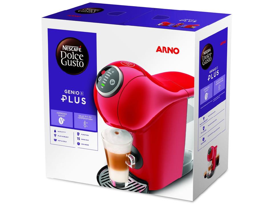 Cafeteira Elétrica Arno Nescafe Dolce Gusto Genio S Plus DGS3 Vermelha - 8