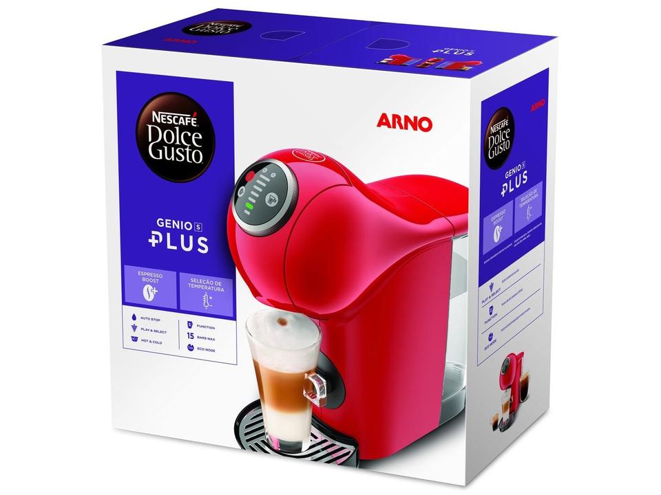 Cafeteira Elétrica Arno Nescafe Dolce Gusto Genio S Plus DGS3 Vermelha - 16
